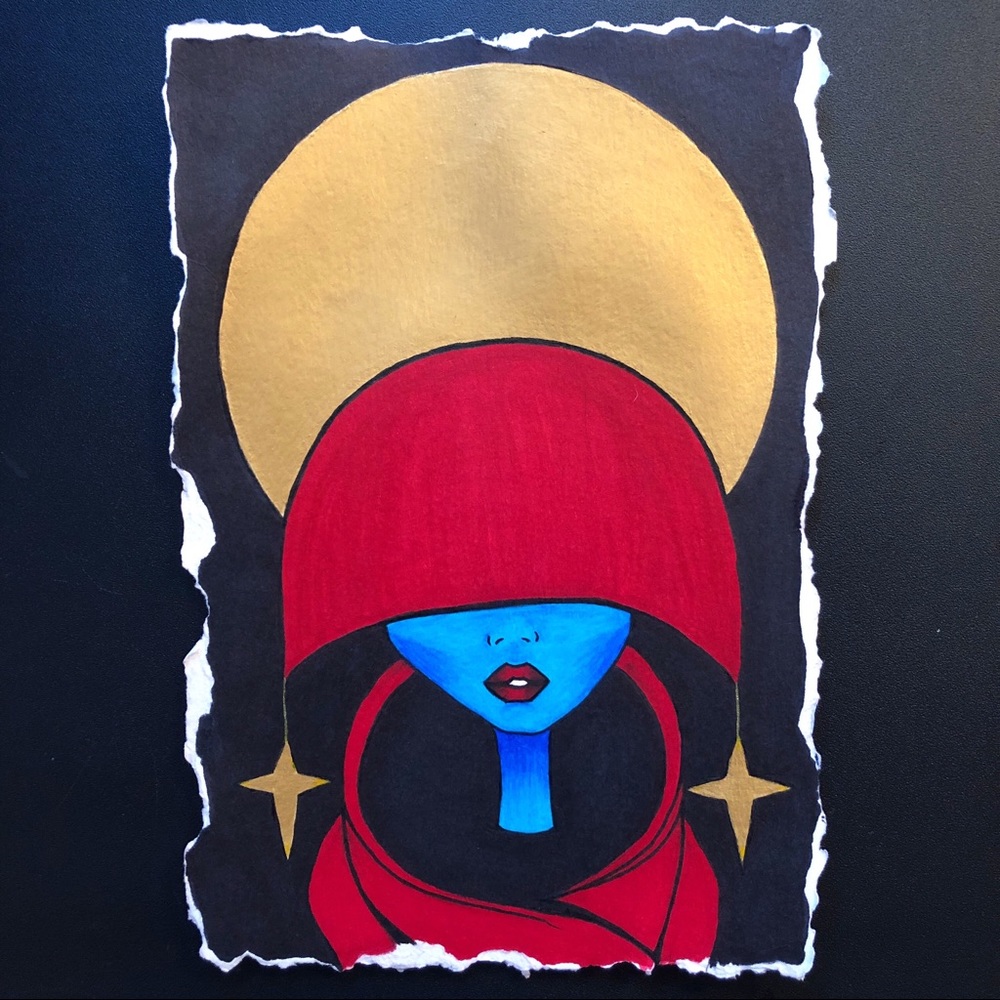 “Queen” Moon Spirit Art Print 5” by 7”